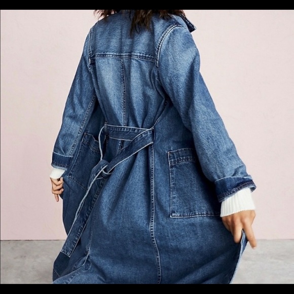 j crew denim trench coat